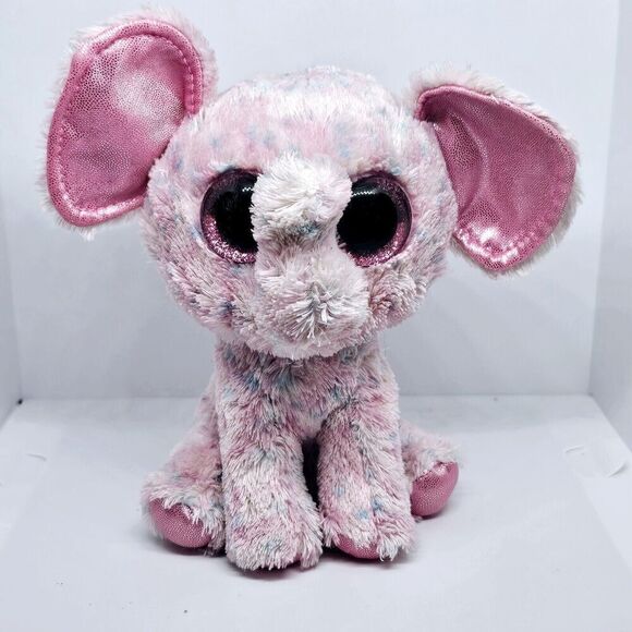 TY Ellie The Pink Elefant Plush Stuffed Animal Rare Collectible - Picture 1 of 5
